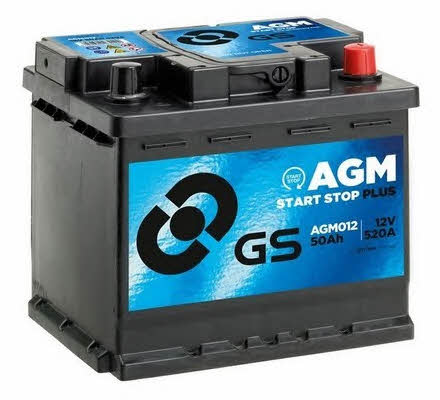 Gs AGM012 Battery Gs 12V 50AH 520A(EN) R+ AGM012