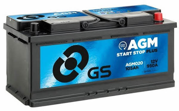 Gs AGM020 Battery Gs 12V 105AH 950A(EN) R+ AGM020