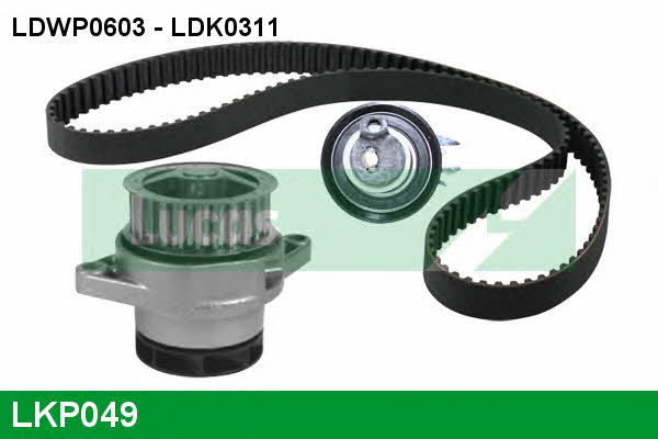 Lucas engine drive LKP049 TIMING BELT KIT WITH WATER PUMP LKP049