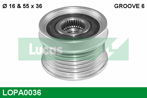 Lucas engine drive LOPA0036 Freewheel clutch, alternator LOPA0036