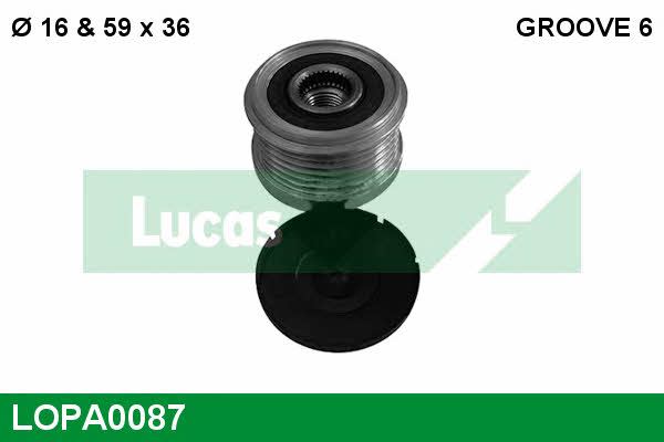 Lucas engine drive LOPA0087 Freewheel clutch, alternator LOPA0087