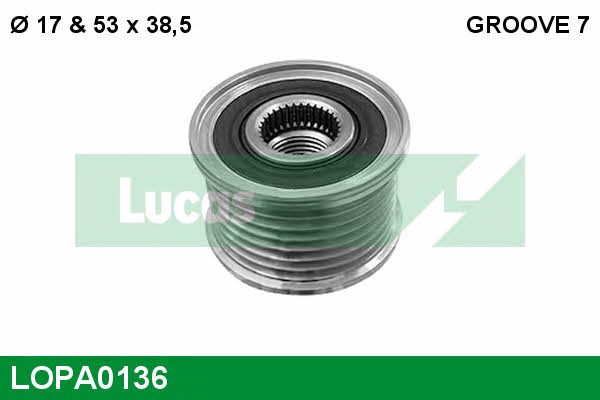 Lucas engine drive LOPA0136 Freewheel clutch, alternator LOPA0136