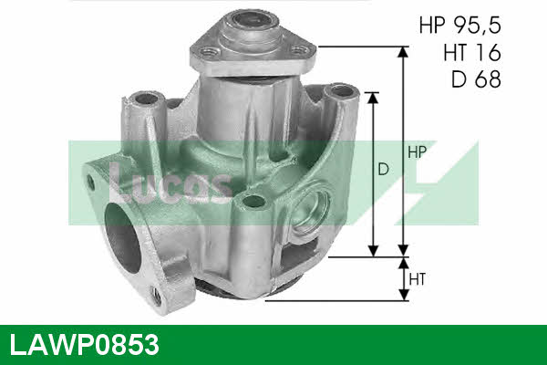 Lucas engine drive LAWP0853 Water pump LAWP0853