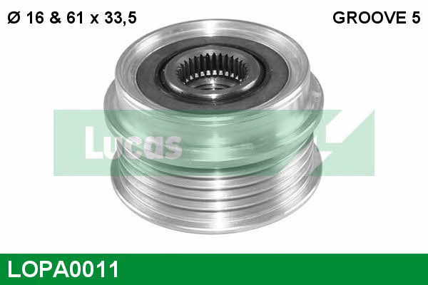 Lucas engine drive LOPA0011 Freewheel clutch, alternator LOPA0011