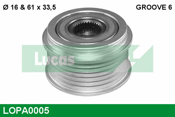 Lucas engine drive LOPA0005 Freewheel clutch, alternator LOPA0005