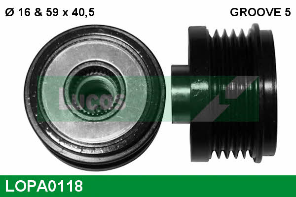 Lucas engine drive LOPA0118 Freewheel clutch, alternator LOPA0118