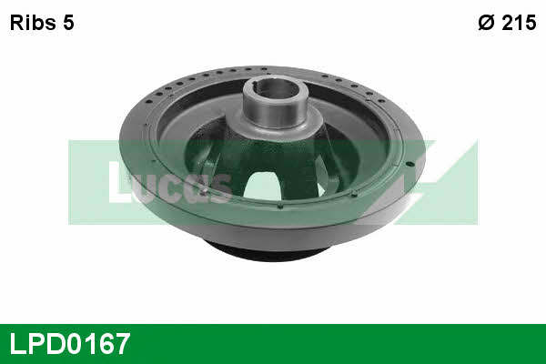 Lucas engine drive LPD0167 Pulley crankshaft LPD0167