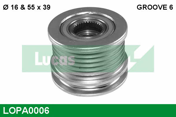 Lucas engine drive LOPA0006 Freewheel clutch, alternator LOPA0006