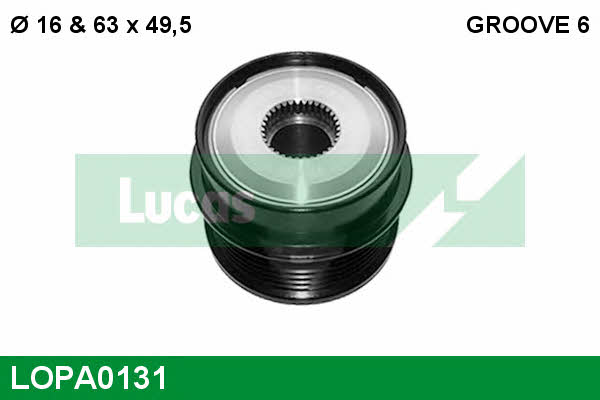 Lucas engine drive LOPA0131 Freewheel clutch, alternator LOPA0131