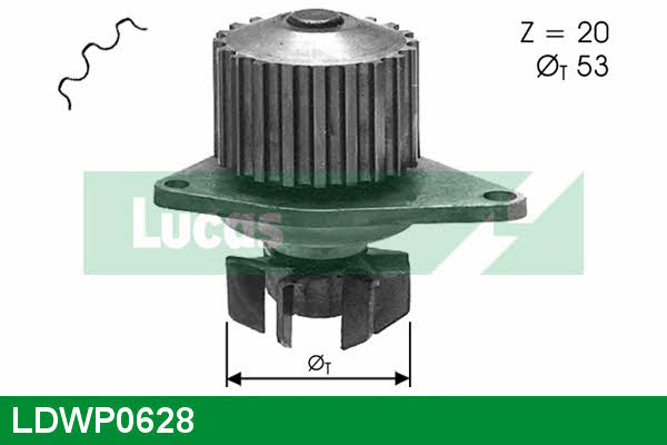 Lucas engine drive LDWP0628 Water pump LDWP0628