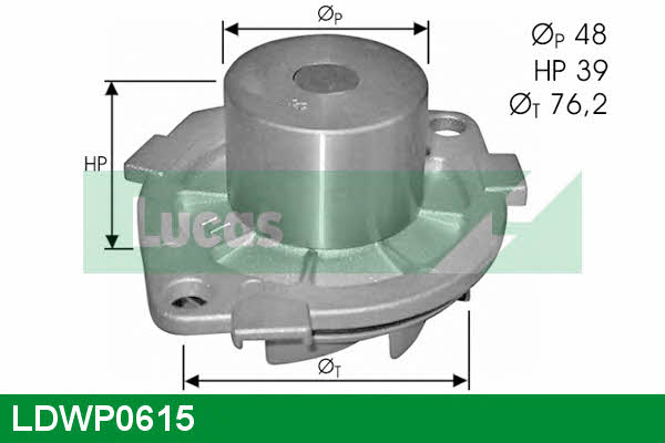 Lucas engine drive LDWP0615 Water pump LDWP0615