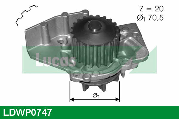 Lucas engine drive LDWP0747 Water pump LDWP0747