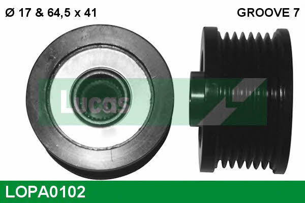 Lucas engine drive LOPA0102 Freewheel clutch, alternator LOPA0102