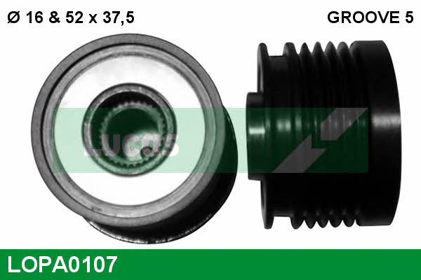 Lucas engine drive LOPA0107 Freewheel clutch, alternator LOPA0107