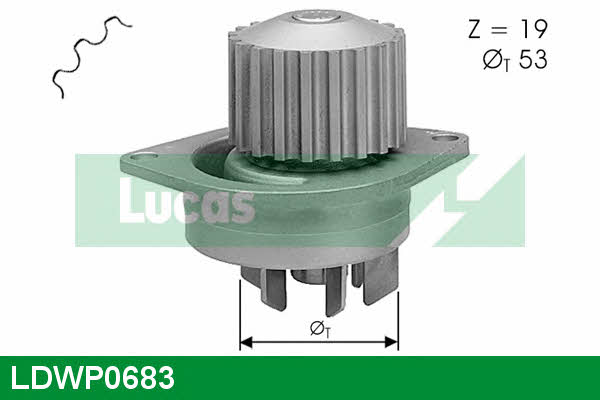 Lucas engine drive LDWP0683 Water pump LDWP0683