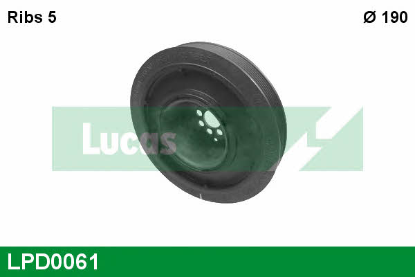 Lucas engine drive LPD0061 Pulley crankshaft LPD0061