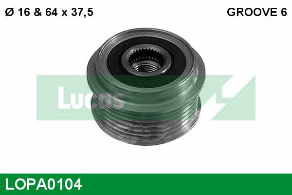 Lucas engine drive LOPA0104 Freewheel clutch, alternator LOPA0104