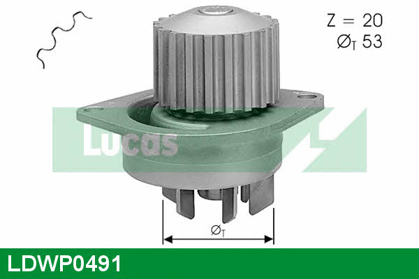 Lucas engine drive LDWP0491 Water pump LDWP0491