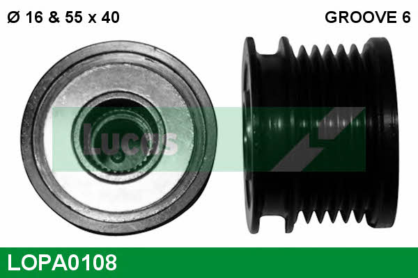 Lucas engine drive LOPA0108 Freewheel clutch, alternator LOPA0108