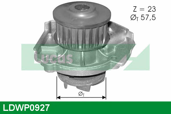 Lucas engine drive LDWP0927 Water pump LDWP0927