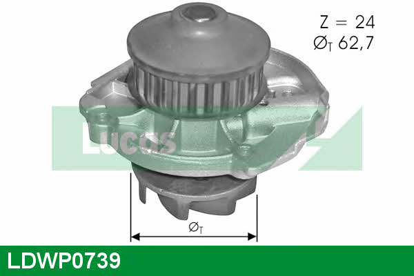 Lucas engine drive LDWP0739 Water pump LDWP0739