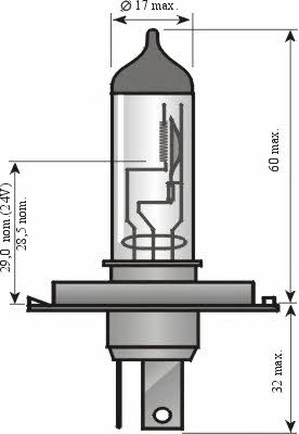 Spahn gluhlampen 54191 Halogen lamp 12V H4 100/90W 54191