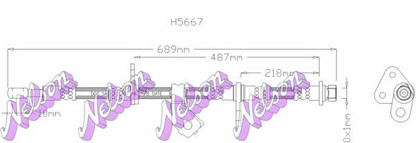 Brovex-Nelson H5667 Brake Hose H5667