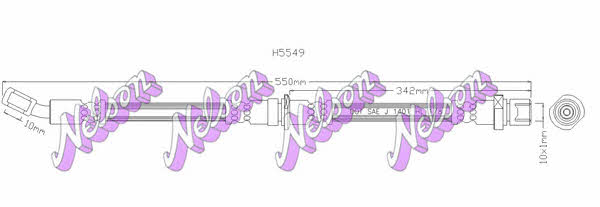 Brovex-Nelson H5549 Brake Hose H5549