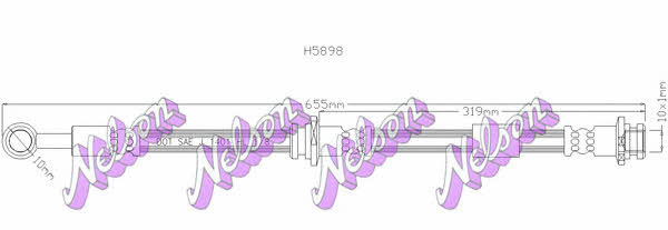 Brovex-Nelson H5898 Brake Hose H5898