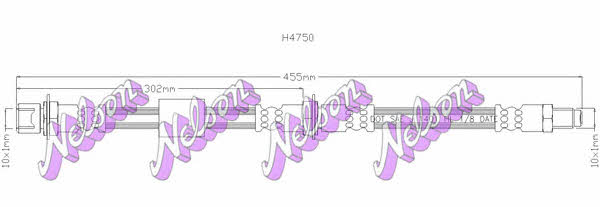 Brovex-Nelson H4750 Brake Hose H4750