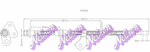 Brovex-Nelson H5668 Brake Hose H5668