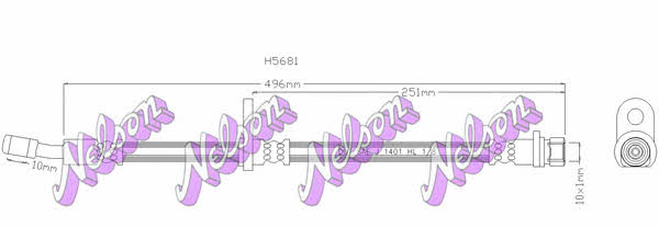 Brovex-Nelson H5681 Brake Hose H5681