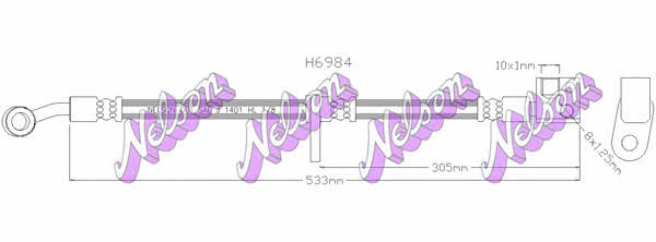 Brovex-Nelson H6984 Brake Hose H6984