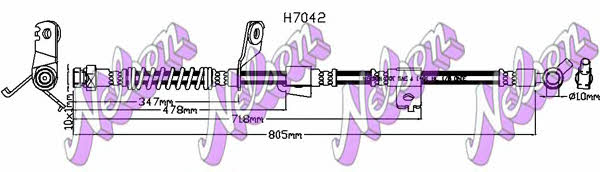Brovex-Nelson H7042 Brake Hose H7042