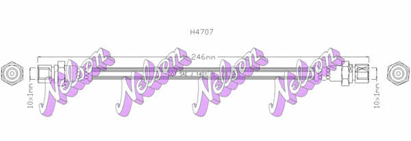 Brovex-Nelson H4707 Brake Hose H4707