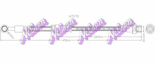 Brovex-Nelson H7170 Brake Hose H7170