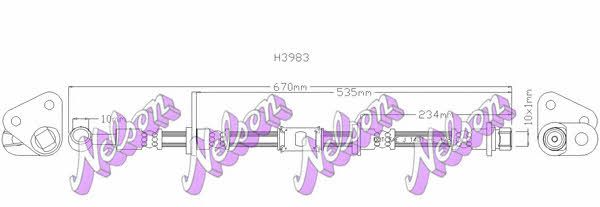 Brovex-Nelson H3983 Brake Hose H3983