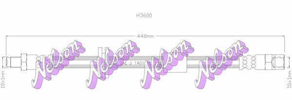 Brovex-Nelson H3600 Brake Hose H3600