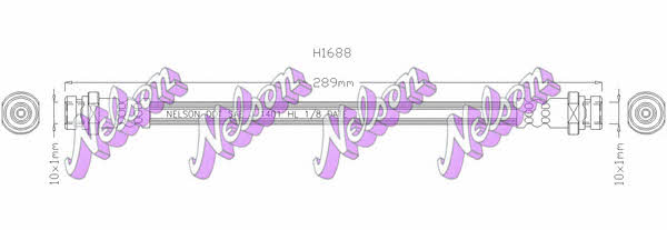 Brovex-Nelson H1688 Brake Hose H1688