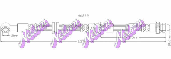 Brovex-Nelson H6862 Brake Hose H6862