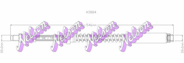 Brovex-Nelson H3884 Brake Hose H3884