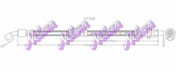 Brovex-Nelson H7168 Brake Hose H7168