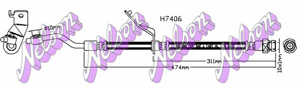 Brovex-Nelson H7406 Brake Hose H7406