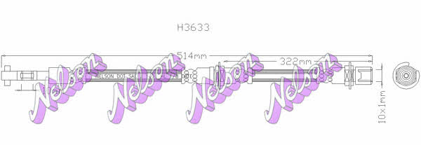 Brovex-Nelson H3633 Brake Hose H3633