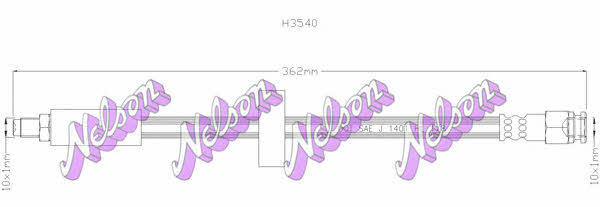 Brovex-Nelson H3540 Brake Hose H3540