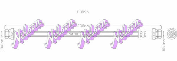 Brovex-Nelson H3895 Brake Hose H3895