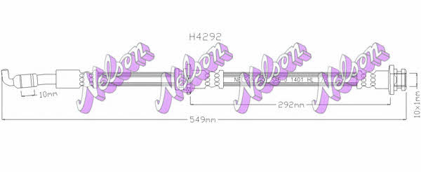 Brovex-Nelson H4292 Brake Hose H4292