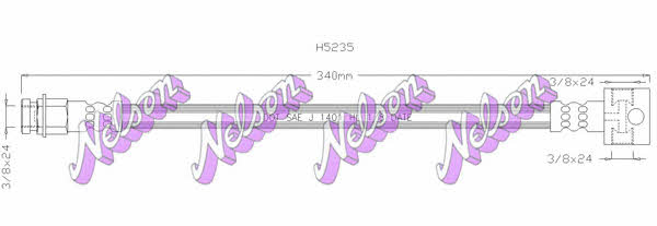 Brovex-Nelson H5235 Brake Hose H5235