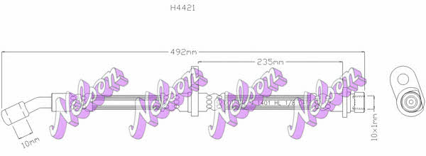 Brovex-Nelson H4421 Brake Hose H4421