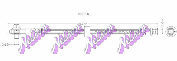 Brovex-Nelson H4490Q Brake Hose H4490Q